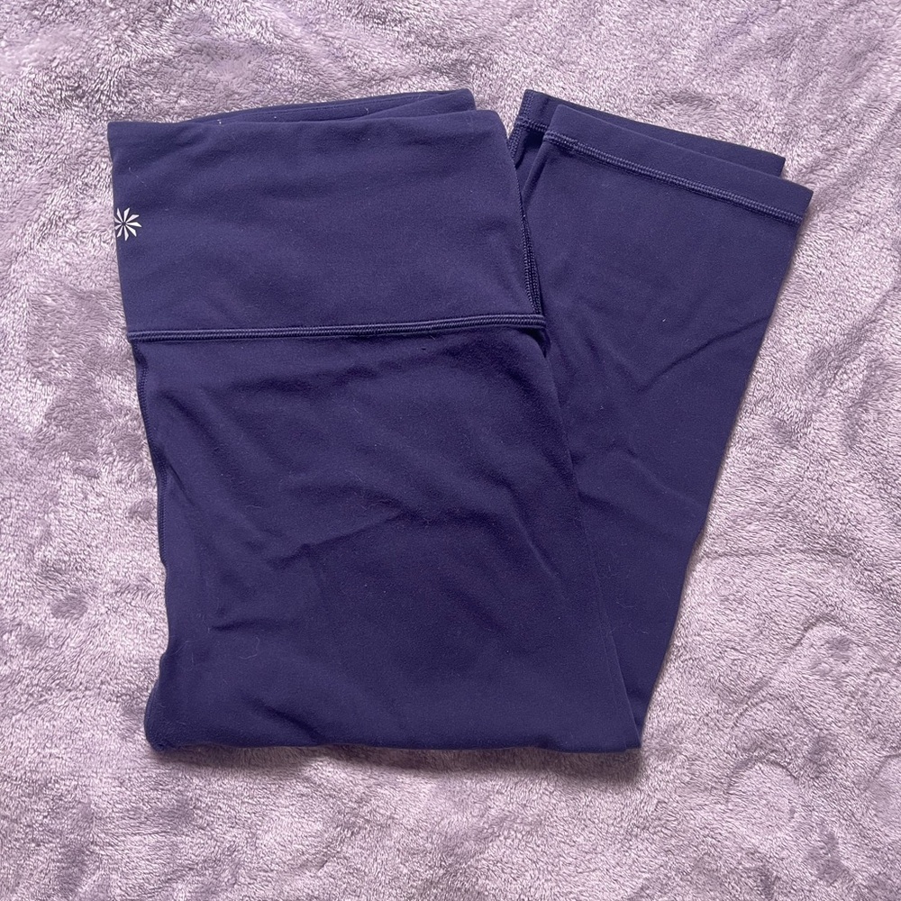 Athleta Elation Crop Navy Leggings